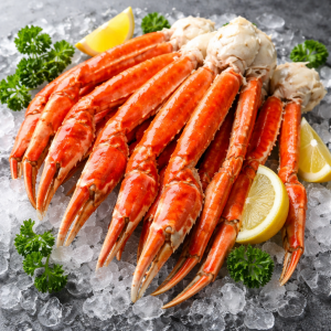 Nogi kraba śnieżnego gotowane