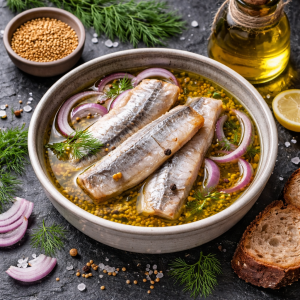 Oryginalny Matjas holenderski w oleju lnianym