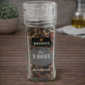 5 rodzajów pieprzu 38 g Bedros – aromatyczna mieszanka pieprzu z młynkiem