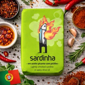 Portugalskie pikantne sardynki w oliwie z aromatem wędzenia